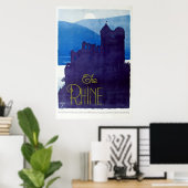 ザライン |ドイツヴィンテージ旅行ポスター ポスター (ホームオフィス)