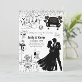 ザラグジュアリー結婚ズのエレガントパーティー 招待状 (スタンド正面)