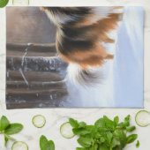 ザラザラザラ雪のクリスマス キッチンタオル (折り畳み)