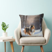 ザラザラザラ雪のクリスマス クッション (椅子)