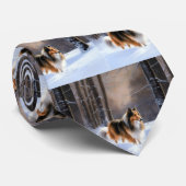 ザラザラザラ雪のクリスマス ネクタイ (ロール)