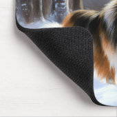 ザラザラザラ雪のクリスマス マウスパッド (コーナー)