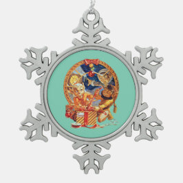 ザラストパッケージスノーフレークオーナメント スノーフレークピューターオーナメント