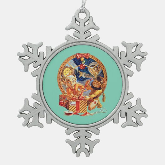 ザラストパッケージスノーフレークオーナメント スノーフレークピューターオーナメント (正面)