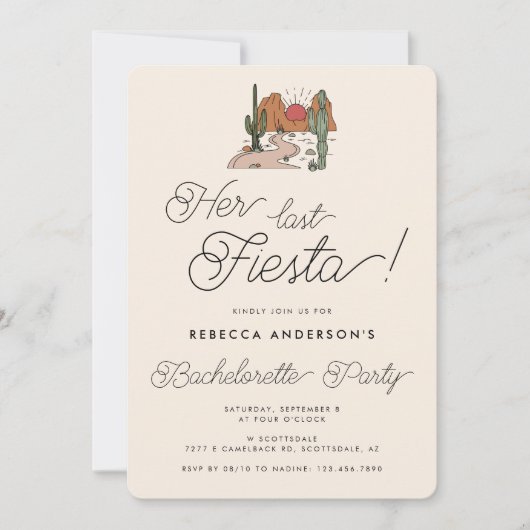 ザラストフィエスタデザートカボスバチェロレッテ 招待状 (正面)