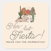 ザラストフィエスタボホデザートバチェロレッテの好意 スクエアシール (正面)