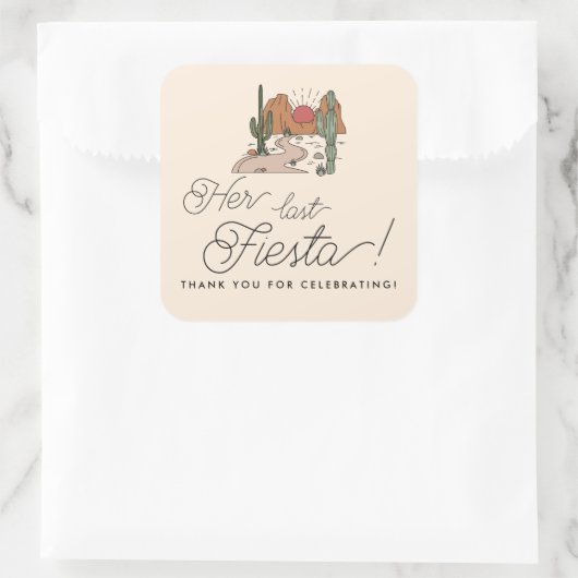 ザラストフィエスタボホデザートバチェロレッテの好意 スクエアシール (バッグ)