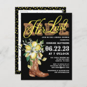 ザラストライド女性のカーボーイブーツレモンブライダルシャワー ポストカード (正面/裏面)