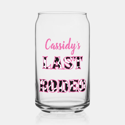 ザラストロデオディスコ女性のカーボーイバチェロレッテ ガラス缶 (正面)