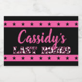 ザラストロデオディスコ女性のカーボーイバチェロレッテ スパークリングワインラベル (シングルラベル)