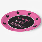 ザラストロデオディスコ女性のカーボーイバチェロレッテ ペーパープレート (アングル)