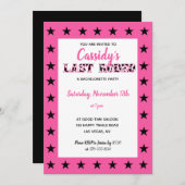 ザラストロデオディスコ女性のカーボーイバチェロレッテ 招待状 (正面/裏面)