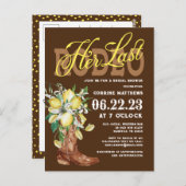 ザラストロデオ女性のカーボーイブーツレモンブライダルシャワー ポストカード (正面/裏面)