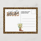 ザラストロデオ女性のカーボーイブーツレモンブライダルシャワー ポストカード (裏面)