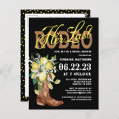 ザラストロデオ女性のカーボーイブーツレモンブライダルシャワー ポストカード (正面/裏面)