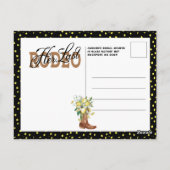 ザラストロデオ女性のカーボーイブーツレモンブライダルシャワー ポストカード (裏面)