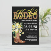 ザラストロデオ女性のカーボーイブーツレモンブライダルシャワー 招待状 (スタンド正面)