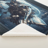 ザラスピアンダイナモールドローンAIアートby Xzendor7 シェルパブランケット (3/4)