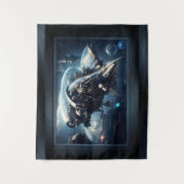 ザラスピアンダイナモールドローンAIアートby Xzendor7 タペストリー (正面)