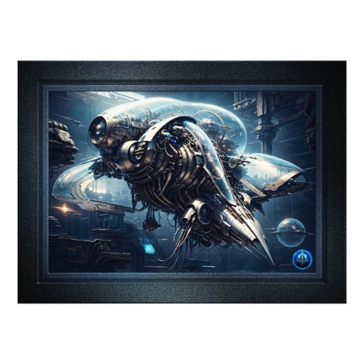 ザラスピアンダイナモールドローンAIアートby Xzendor7 フォトプリント (正面)