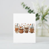 ザラテシーズンカボキンスパイスコーヒー秋 シーズンポストカード (スタンド正面)