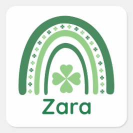 ザラネームクローバーボホーレインボー スクエアシール