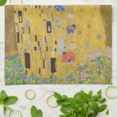 ザラバーズエンスバイキスをするグスタフクリムト キッチンタオル (折り畳み)