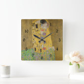 ザラバーズエンスバイキスをするグスタフクリムト スクエア壁時計 (ホーム)