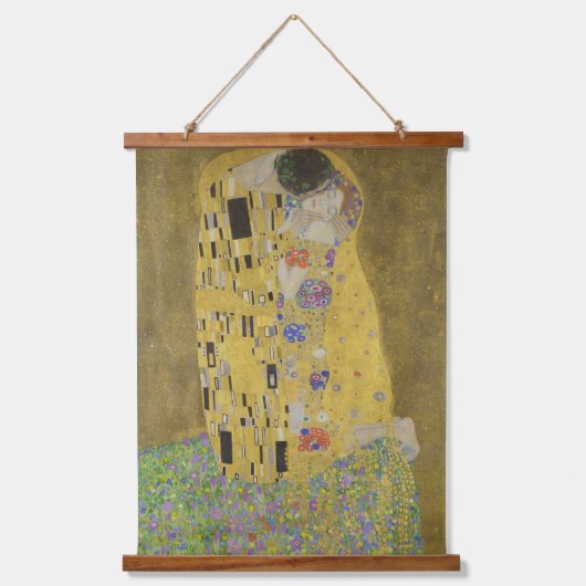 ザラバーズエンスバイキスをするグスタフクリムト 吊り下げ型タペストリー (正面)