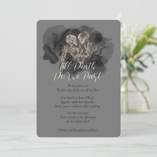 ザラバーズスケルトン絵画ズ結婚式招待状 招待状 (スタンド正面)