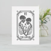 ザラバーズタロットカードオカルトゴシックハロウィンゴシック 箔招待状 (立ち正面)