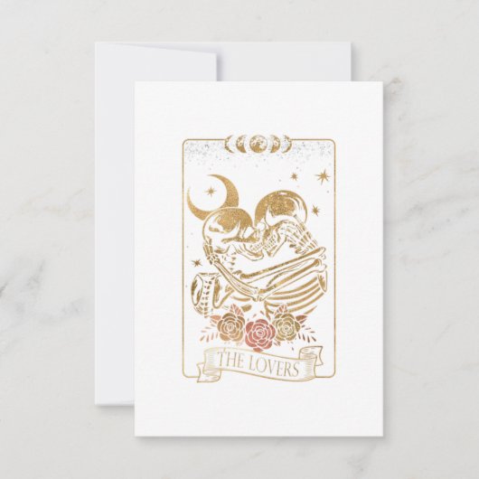 ザラバーズタロットカードヴィンテージスカルハロウィーンゴシック 出欠カード (正面)