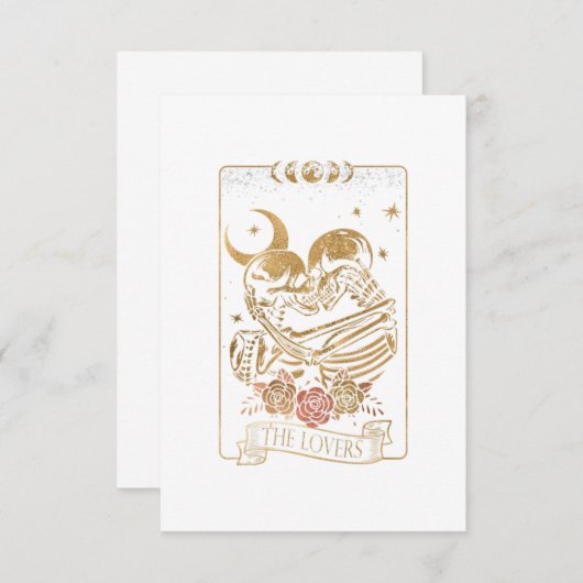 ザラバーズタロットカードヴィンテージスカルハロウィーンゴシック 出欠カード (正面/裏面)