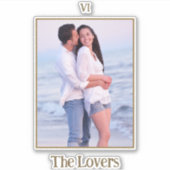 ザラバーズタロットカード |ハッピーカップルの写真 シール (正面)