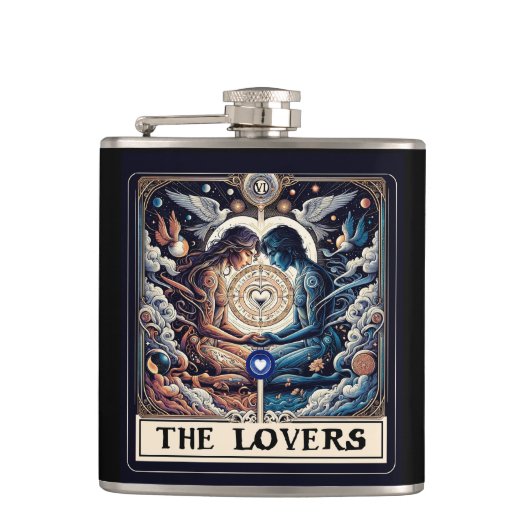 ザラバーズタロット天男女霊長類 フラスク (正面)