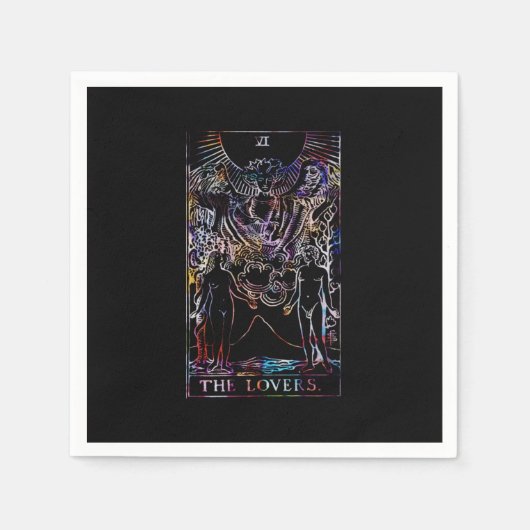ザラバーズタロット結婚カードズナプキン スタンダードカクテルナプキン (正面)