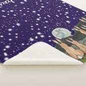 ザラビットインザムーンネイビーブルーナイトスカイカスタム シェルパブランケット (3/4)