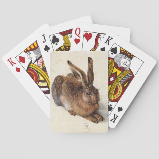 ザラビットヤングヘア(Rabbit Young Hare by Albrecht Durer) トランプ (裏面)