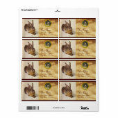 ザラビット( Young Hare )モノグラム灰色の瑪瑙 ラベル (フルシート)