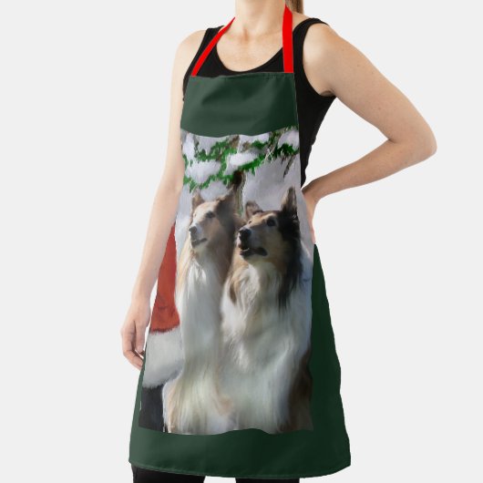 ザラフなコリーのクリスマスプレゼント エプロン (インサイチュ)