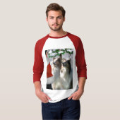 ザラフなコリーのクリスマスプレゼント Tシャツ (正面フル)
