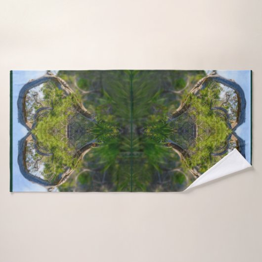 ザラブオブ自然フェイクキャンバスプリントプリント バスタオルセット (バスタオル)