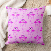 ザラブピンクフラミンゴスハート クッション (ブランケット)