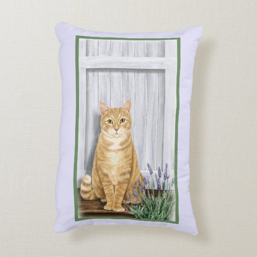 ザラベンダードアジンジャーキャットカスタム アクセントクッション (裏面(縦))