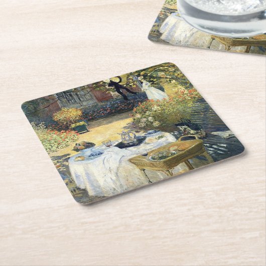 ザランチョンクロードモネ スクエアペーパーコースター (アングル)