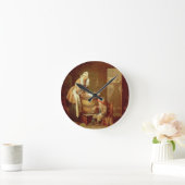 ザランドリー・ウーマン ラウンド壁時計 (ホーム)