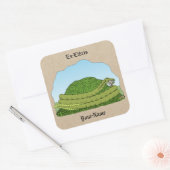 ザランブトンワーム蔵書票 スクエアシール (封筒)