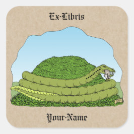 ザランブトンワーム蔵書票 スクエアシール