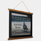 ザラヴェンエドガーアレンポー引用文 吊り下げ型タペストリー (傾斜あり)