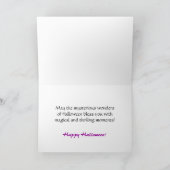 ザラヴェンスのゴシック様式のハロウィーンのグリーティングカード カード (内部)